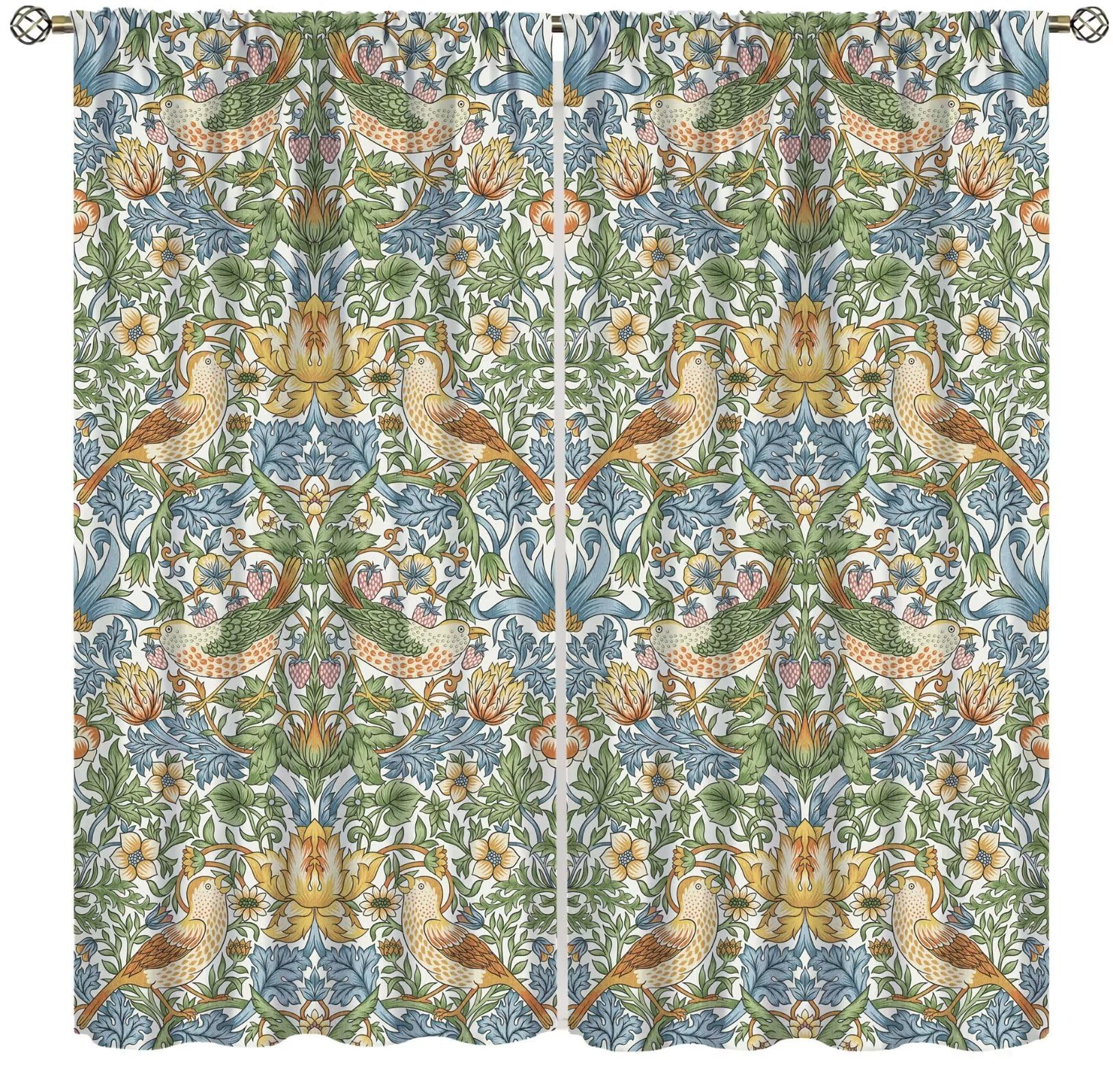 Amazon.com: William Morris Botanical Art Windows Curtains